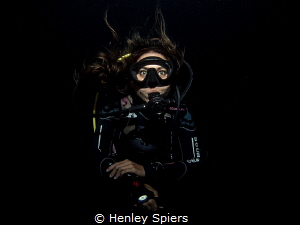 Jade on a Night Dive by Henley Spiers 
